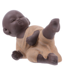 Keramik Mini-Mönch Gelb Zen Buddha Ornament