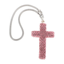 Car Charm Pendant: Bling Cross Rhinestone Design För