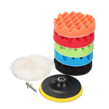 Sponge Waxing Polishing Pads, 8Piece Set, M14 Thread Car Polisher Disc, 37 Inch Wool/Sponge Pads (5 Inch)