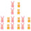 16St Färgglada Sovande Baby Cake Accessoarer För Bakning 2