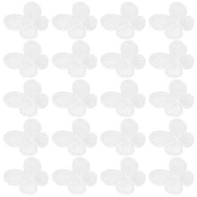 80St Vita DIY Broderade Fjärilsapplikationer För Smycken & Kläder