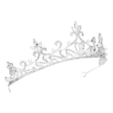 1St Bruid Tiara Zilveren Kroon Met Parel En Bruiloft