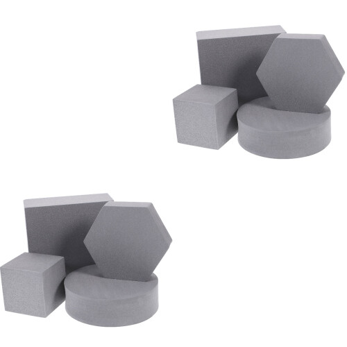 8St Slitstarka Grå Cube Props I För Produktbilder 2