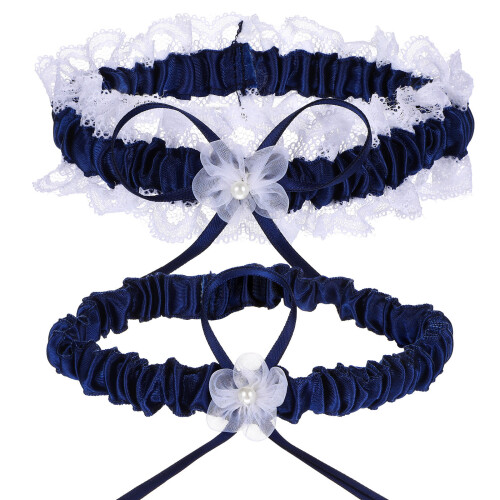 1 Par Brudstrumpband Blomdesign För Bröllop