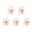 5Pcs Bling Charm Anhängare För Inredning 7