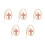 5Pcs Bling Charm Anhängare För Inredning 9