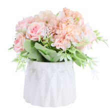 1Set Farbige Künstliche Rose Bonsai Mit Verarbeitung
