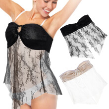 Women Sleeveless Lace Asymmetrisk Kläddesign
