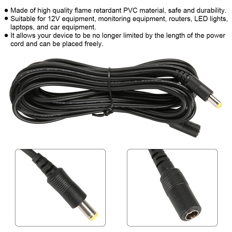 16.4Ft Cctv Camera Power Cable 12V Extension For Enhanced Flexibility 8471363345169