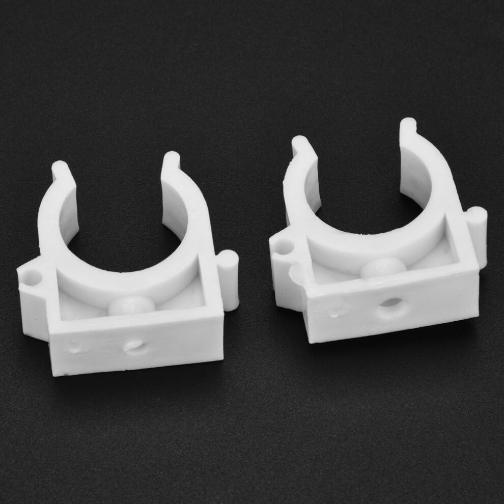 16/20/25/32Mm U Shaped Pipe Clamp Fixings 20Pcs With Screws Durable Metal 5021363345299