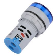 Digitales LED-Voltmeter Blaues rundes Signallicht DC-Spannungsanzeige-Indikator