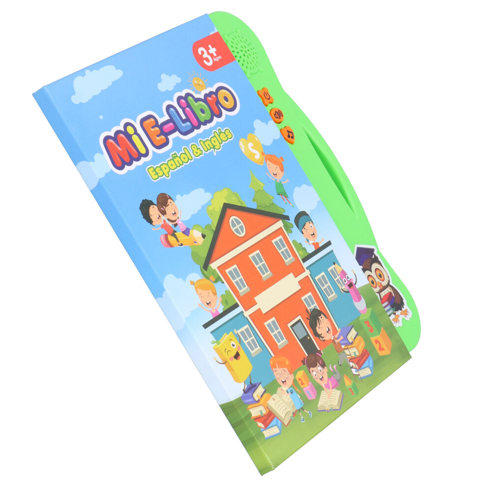 Spanish English Children Early Reading Machine Learning Ebook Toy Green 6931363348444