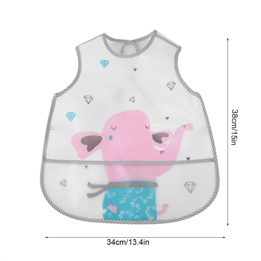 Kids Waterproof Bib Apron Toddler Overclothes 38x34cm, Cartoon Design