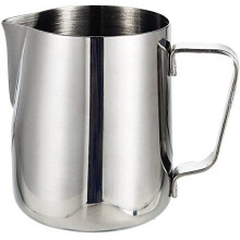 Latte Art-kanne, 400 ml skummende mugge i rustfritt stål med tydelig måleskala og dryppfri tut, ergonomisk varmebestandig håndtak,