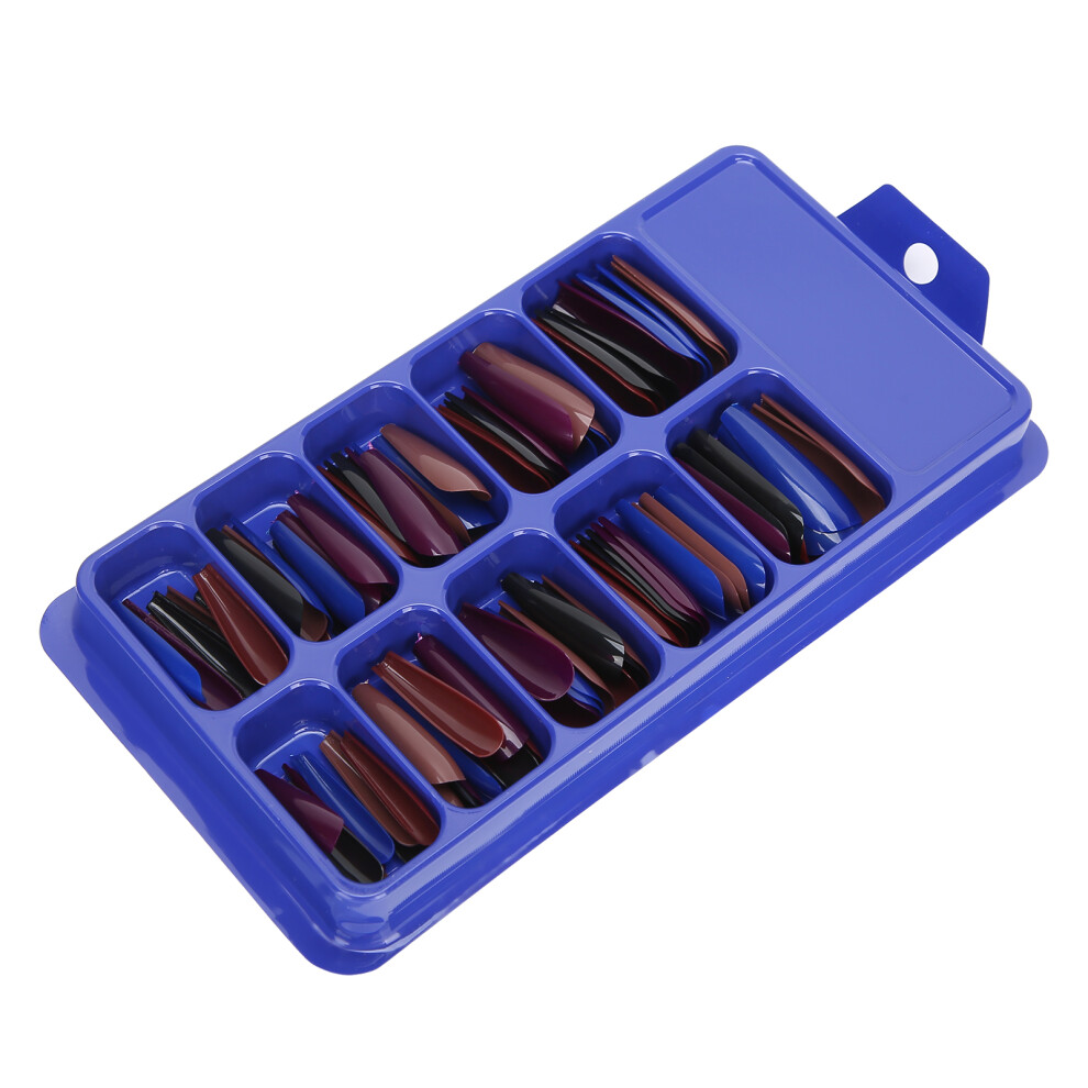 100Pcs Acrylic Nail Tips Set Full Cover Fake Nails for Nail Art