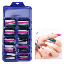 100 Stück einfarbiges Vollabdeckung-Nagelspitzen-Set Größe 11