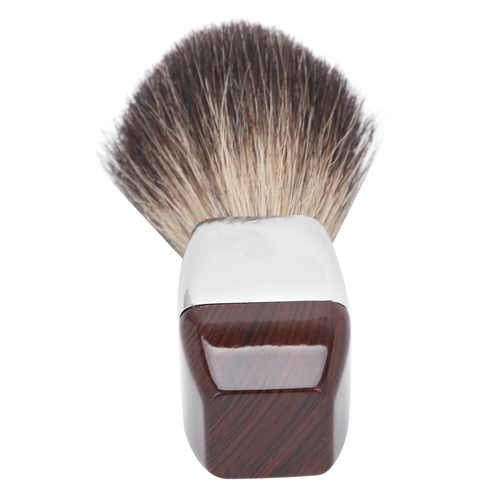 Portable Men's Shaving Brush with Stainless Steel Handle for Travel and Salon