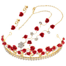 2 Set Huvudprydnad Fin Halsband Örhängen