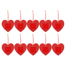 10St Hartvormige Fotolijstjes Rood Mini Hangers