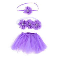 1Sats Baby Fotoprop Tutu Kjol Sats Elastisk Akryl Look