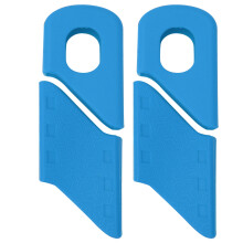 4 Stück Silikon-Kurbelarmabdeckungen – Fahrradzubehör – Blau – für Fahrräder