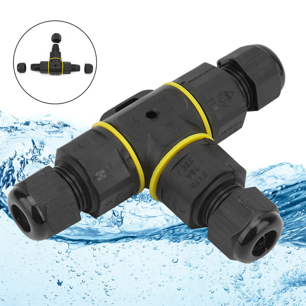 Waterproof Ip68 T Shape 3 Pin Junction Box Underground Cable Connector 4951363349182