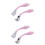 2Satser Kids Training Tableware Baby Spoons Forks Rostfritt Rosa 6