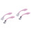 2Satser Kids Training Tableware Baby Spoons Forks Rostfritt Rosa 5