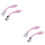 2Satser Kids Training Tableware Baby Spoons Forks Rostfritt Rosa 7