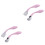 2Satser Kids Training Tableware Baby Spoons Forks Rostfritt Rosa 4