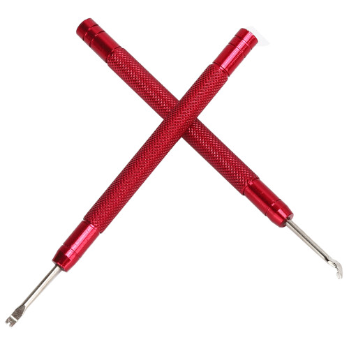 Compact 2pcs Red Hand Puller Tool for Precise Watch Repairs at Home