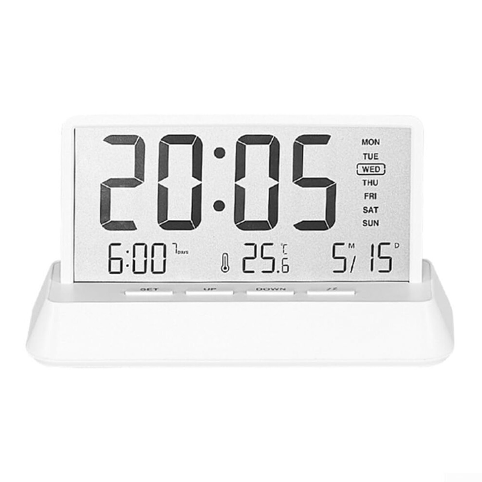Transparent Digital Alarm Clock With Snooze And Accurate Temperature Measurement Model D