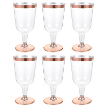 6 Fc Goblet Drycksglas Engångs Champagneglas Festplastglas 180 Ml