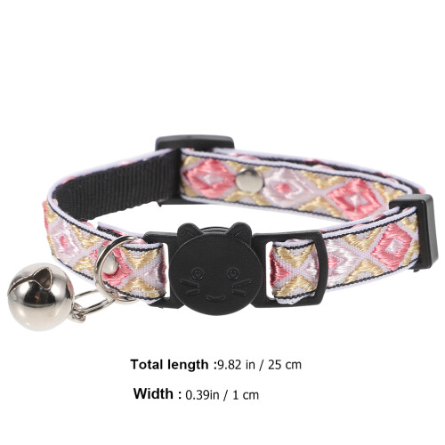 Katt Halsband Mönster Med Justerbart 2