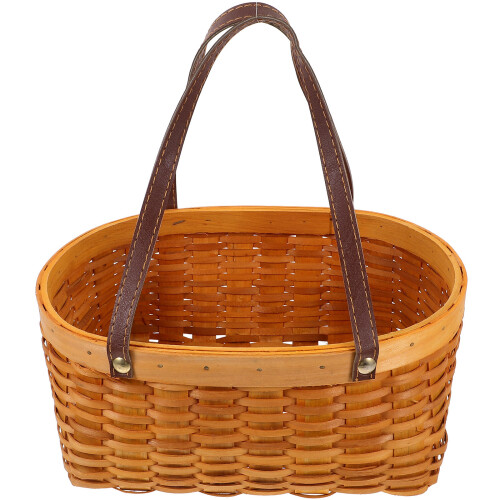 Vävad Handkorg För Frukter, Grönsaker, Mat, Picknick