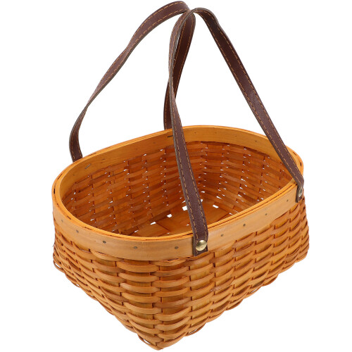 Vävad Handkorg För Frukter, Grönsaker, Mat, Picknick 1