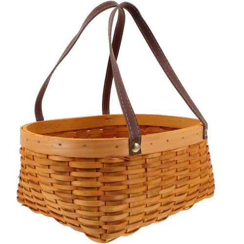 Vävad Handkorg För Frukter, Grönsaker, Mat, Picknick 2