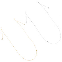 2 Styck Glasögon Hänglina -Slip Metall (Guld + Silver)