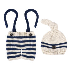 Babyfotograferingstillbehör Klädsel Set Handknutet Virkat Dräkt