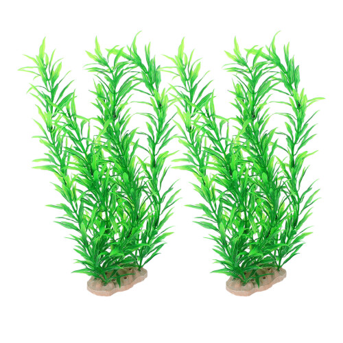 2 Stycken Konstgjorda Akvarieplanter För