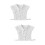2St Chiffongspets Lättburen Falsk Mode Accessoar 7