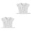 2St Chiffongspets Lättburen Falsk Mode Accessoar 3