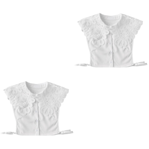 2St Chiffongspets Lättburen Falsk Mode Accessoar 2