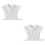 2St Chiffongspets Lättburen Falsk Mode Accessoar 6