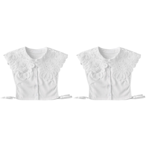 2St Chiffongspets Lättburen Falsk Mode Accessoar 1