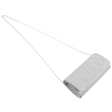 2St Silver Clutch Väska Kedja För Fest Kvällar
