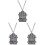3St Silverhalsband Bildram Vintage Smycke Elegant Presentidé 2