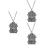 3St Silverhalsband Bildram Vintage Smycke Elegant Presentidé 6