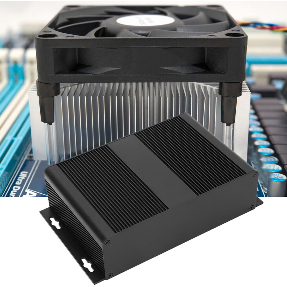 Aluminum Diy Electronics Enclosure 54X204x120mm Sandblasted Black 3061363353513