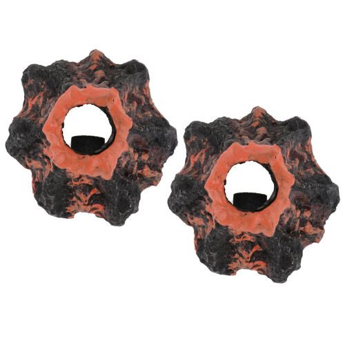 2St Vulkanen Aquarium Ornamenten Kleurige Hars Creaties 2